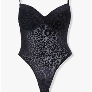 Plus Size Leopard Print Lingerie Bodysuit